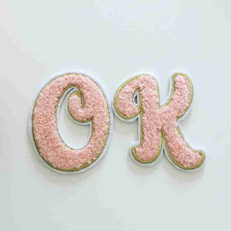Embroidered Letter Patches
