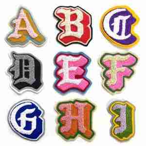 LETTER PATCHES CHENILLE