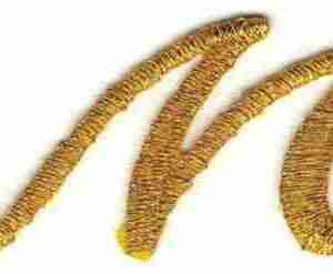 Metallic Gold letter patches