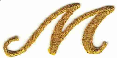 Metallic Gold letter patches