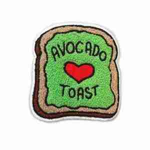 avocado chenille patch