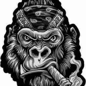 Bandana Gorilla Denim Jacket Patch