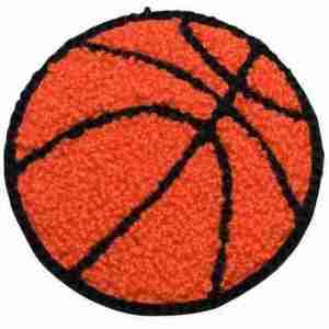 CHENILLE BASKETBALL APPLIQUE PATCH