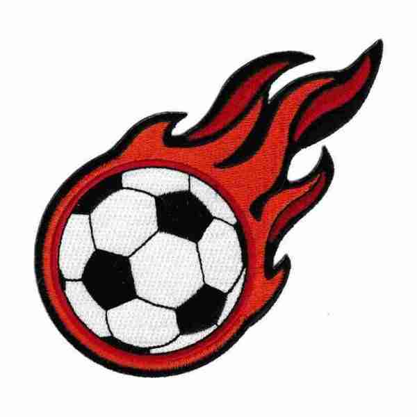FLAMING SOCCER PATCH
