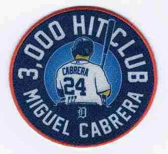 Miguel Cabrera 3000 Hit Club Baseball