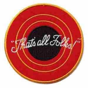 Official Looney Tunes That's all Folks Round Logo