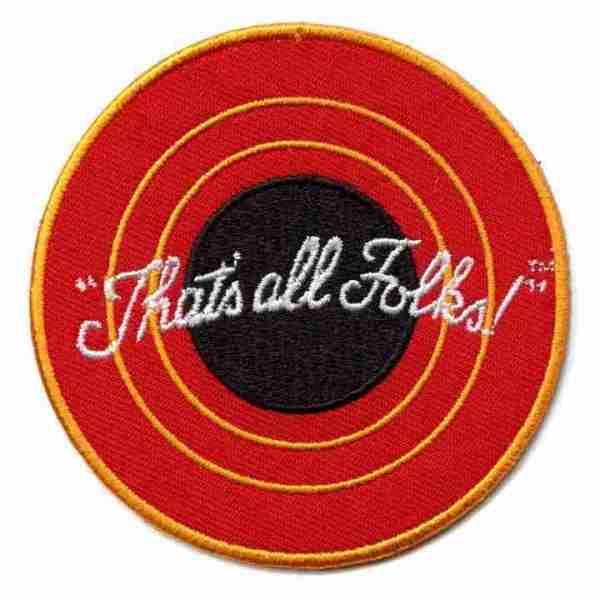 Official Looney Tunes That's all Folks Round Logo