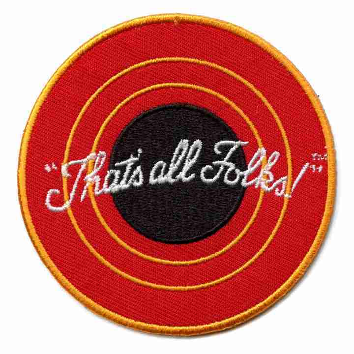 Official Looney Tunes That's all Folks Round Logo