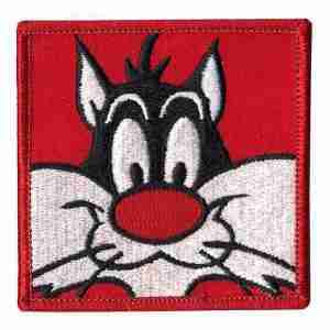 Sylvester the Cat Looney Tunes Red 90's Block Square Patch