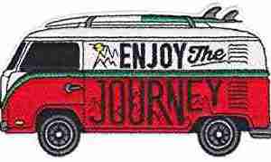 enjoy the journey backpack patch