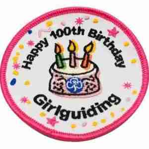 happy birthday woven patch